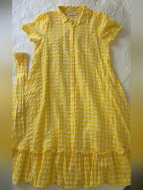 Lisa Marie Fernandez x Target Yellow and White Gingham Maxi Dress
